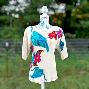 Vtg Carole Little Knit Top